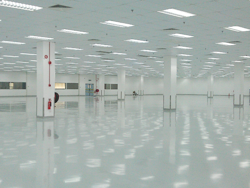 stonlux epoxy flooring in production area facility